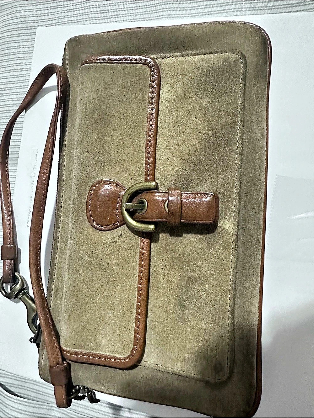 Coach Wristlet in red   & Brown